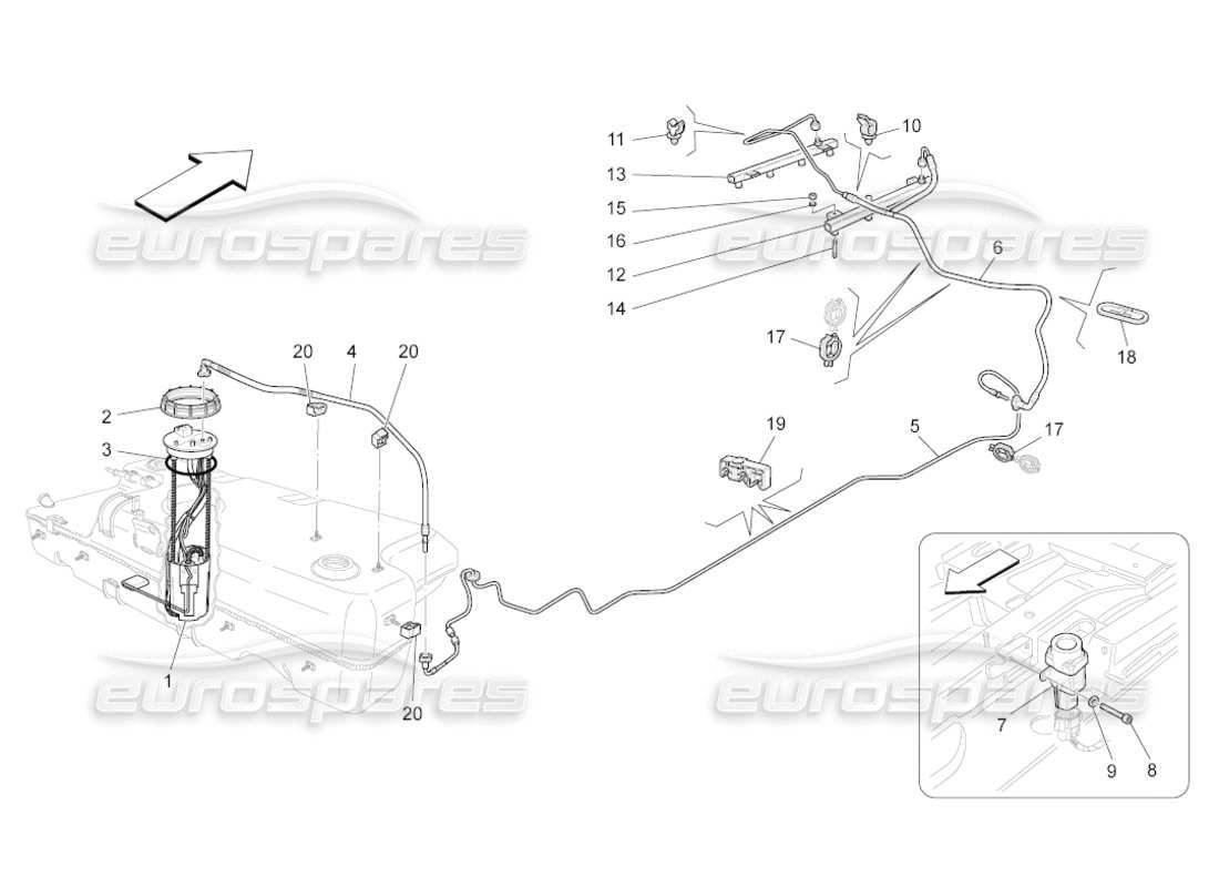 diagramma della parte contenente il codice parte 260584