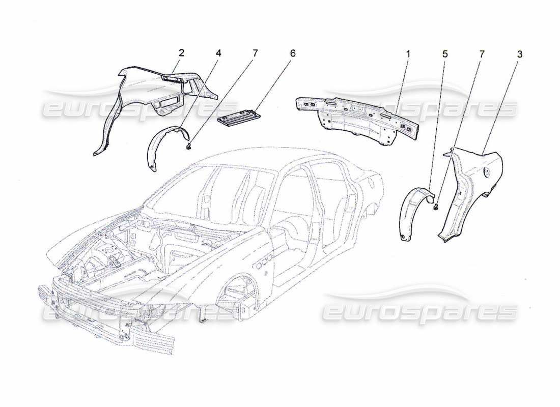un diagramma delle parti dal catalogo delle parti maserati qtp. (2010) 4.7