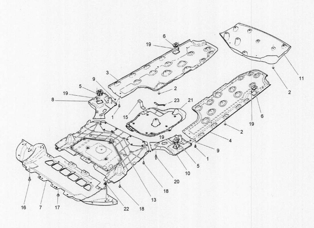 un diagramma delle parti dal catalogo delle parti maserati qtp. v6 3.0 tds 275bhp 2017