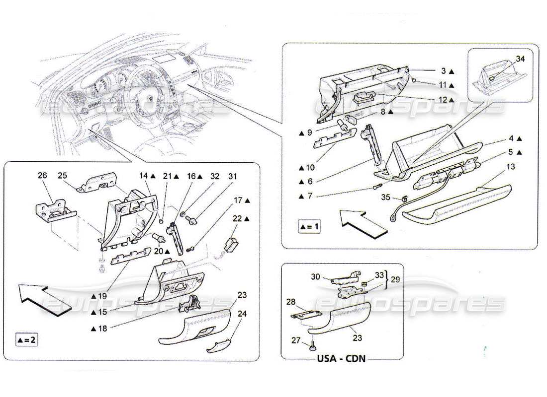 diagramma della parte contenente il codice parte 980139371