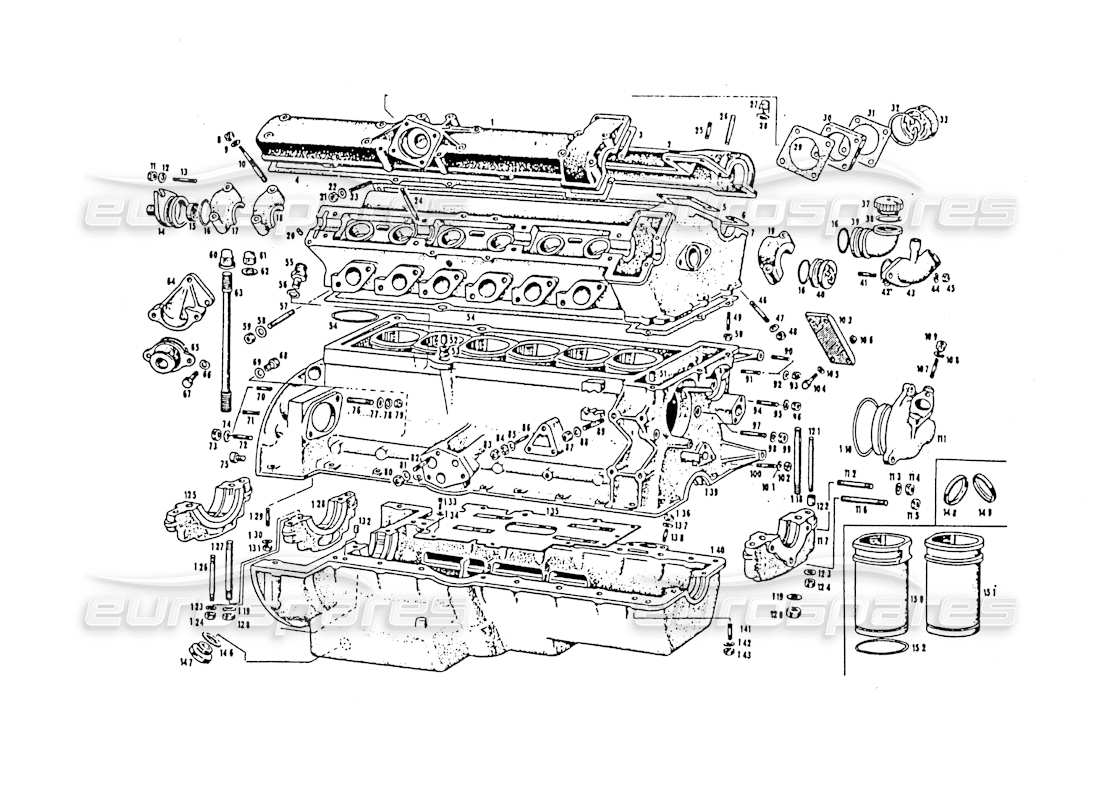 diagramma della parte contenente il codice parte pn 42612