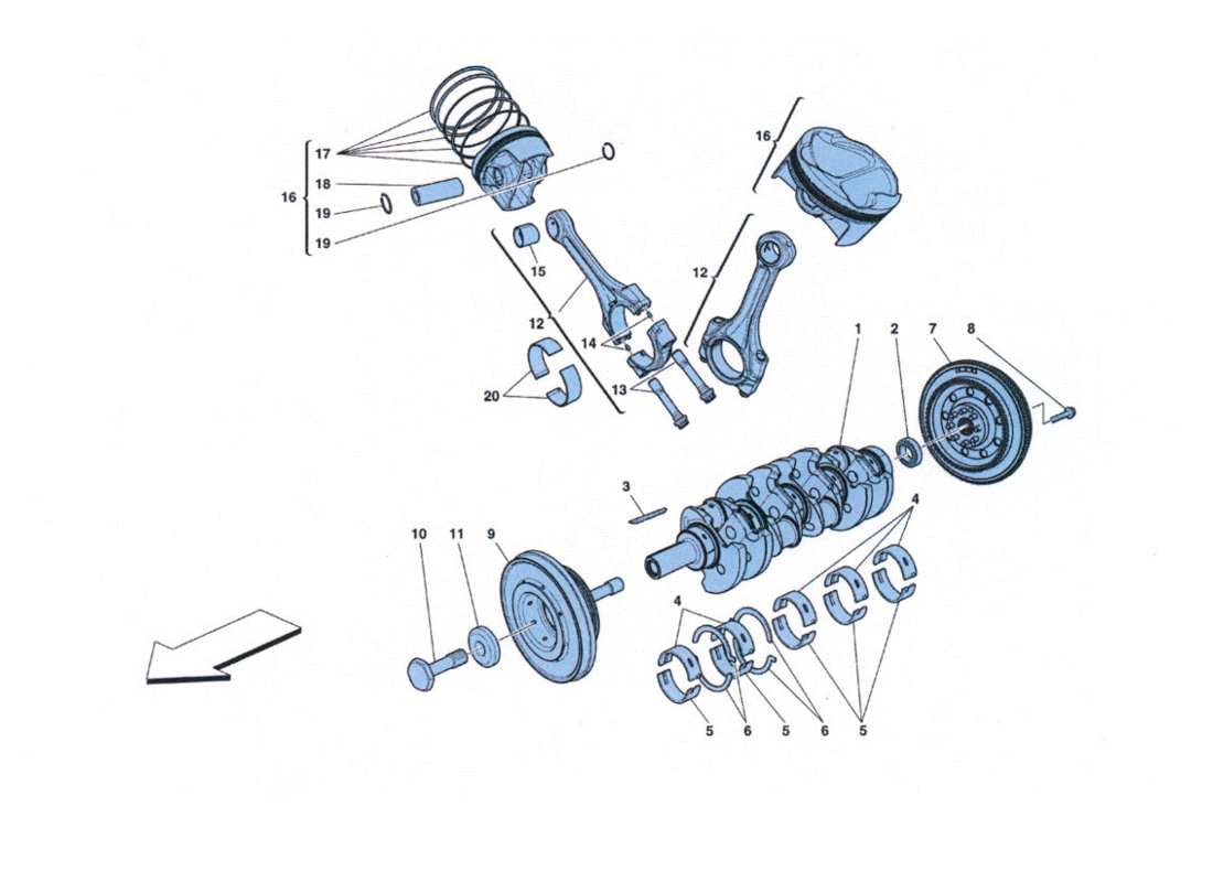 diagramma della parte contenente il codice parte 254807