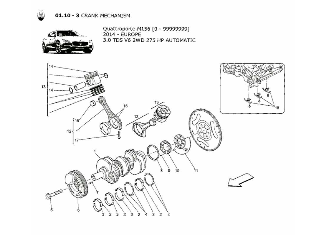 diagramma della parte contenente il codice parte 673000991