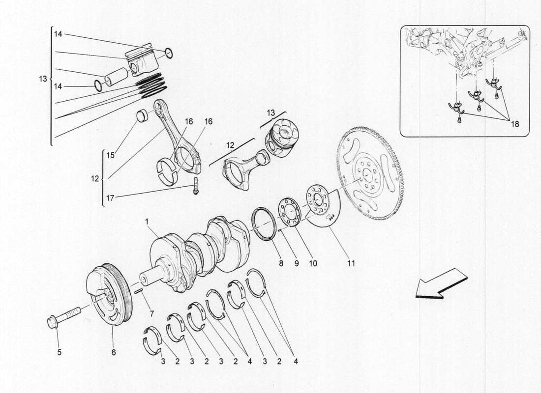 diagramma della parte contenente il codice parte 46328073