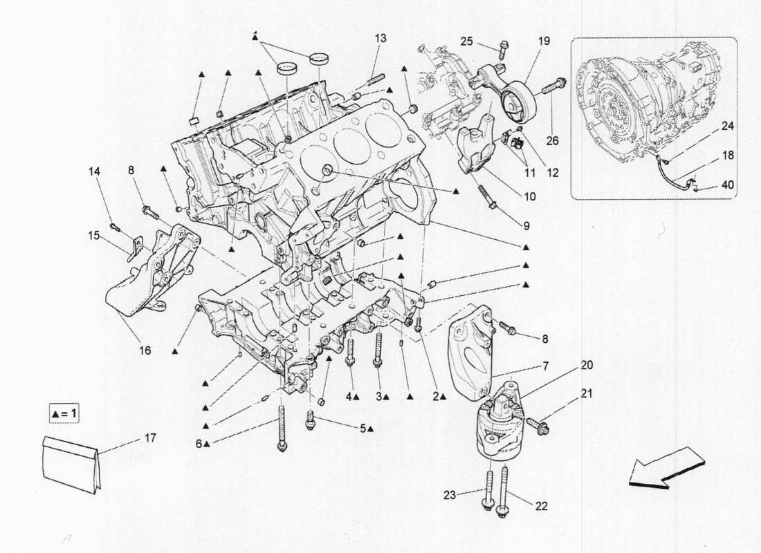 diagramma della parte contenente il codice parte 46330294