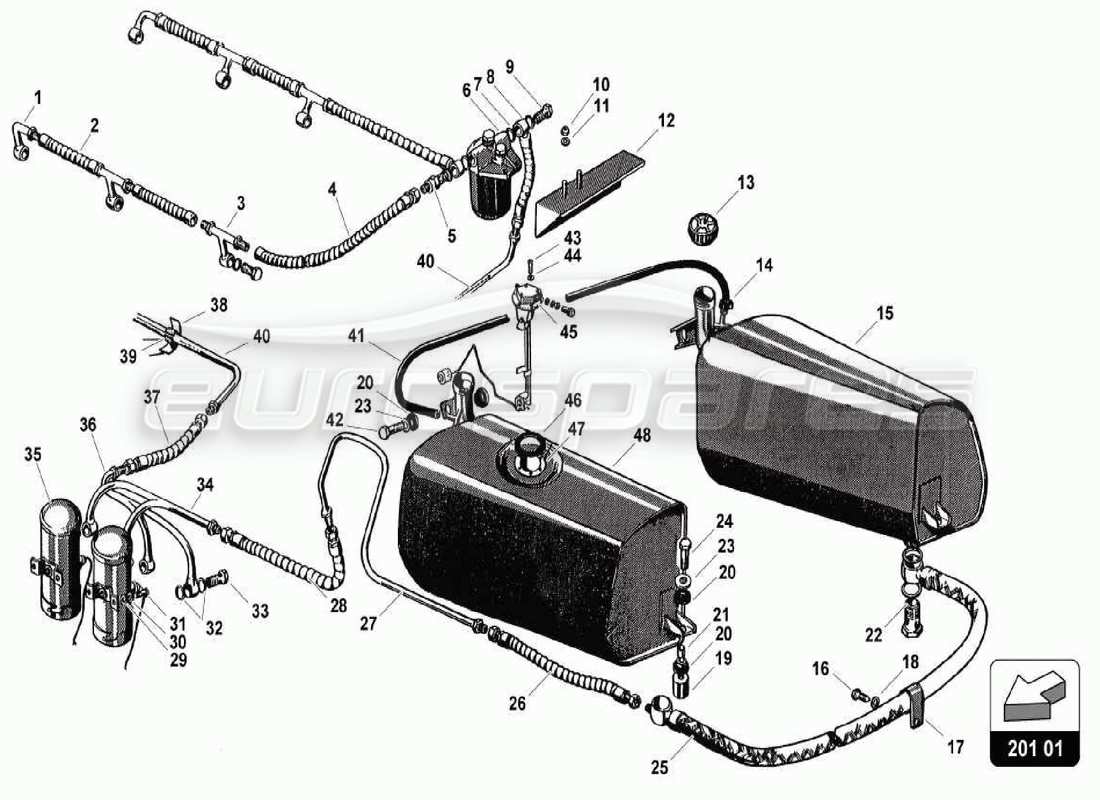 diagramma della parte contenente il codice parte 001301605