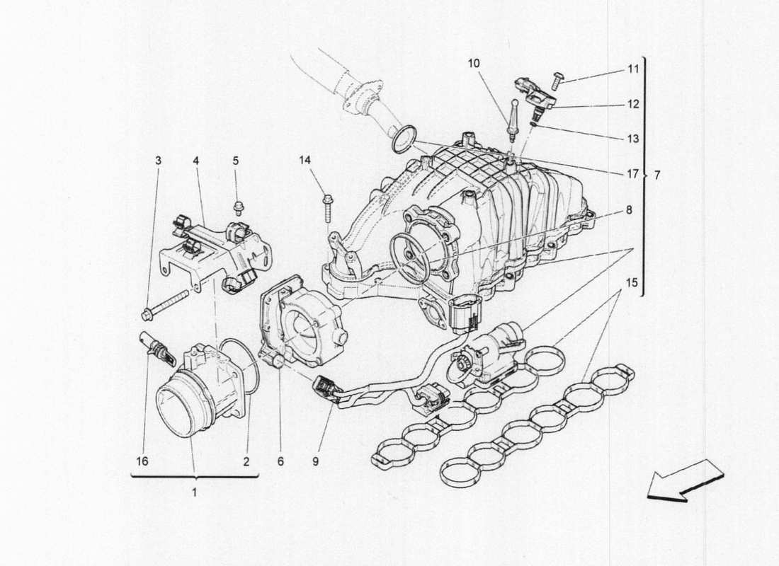 diagramma della parte contenente il codice parte 46328207