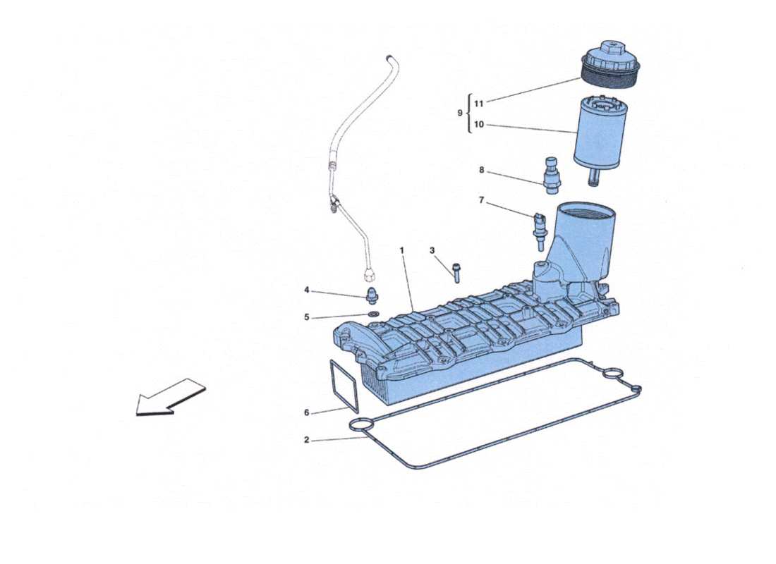 diagramma della parte contenente il codice parte 304074