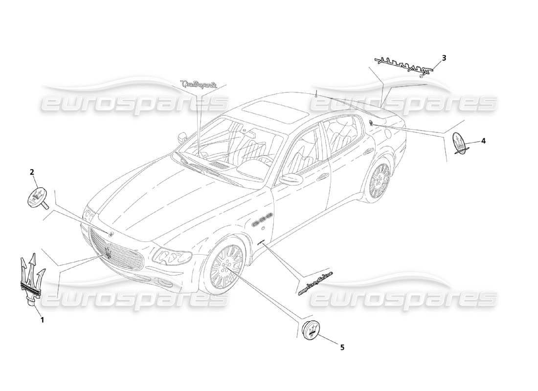 maserati qtp. (2003) 4.2 segni e simboli diagramma delle parti