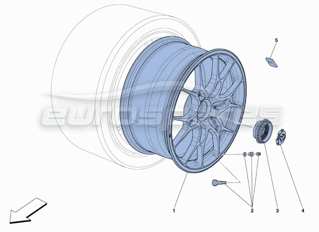 ferrari 488 challenge ruote diagramma delle parti