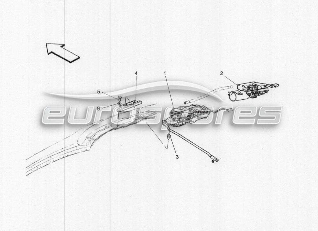 maserati grancabrio mc centenario impianto elettrico: chiusura e microinterruttori diagramma delle parti