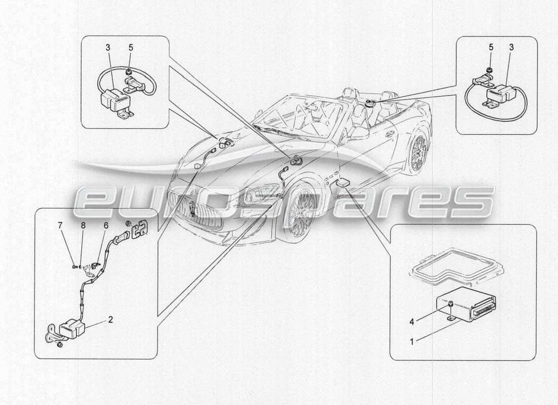 maserati grancabrio mc centenario gestione elettronica (sospensione) schema parte