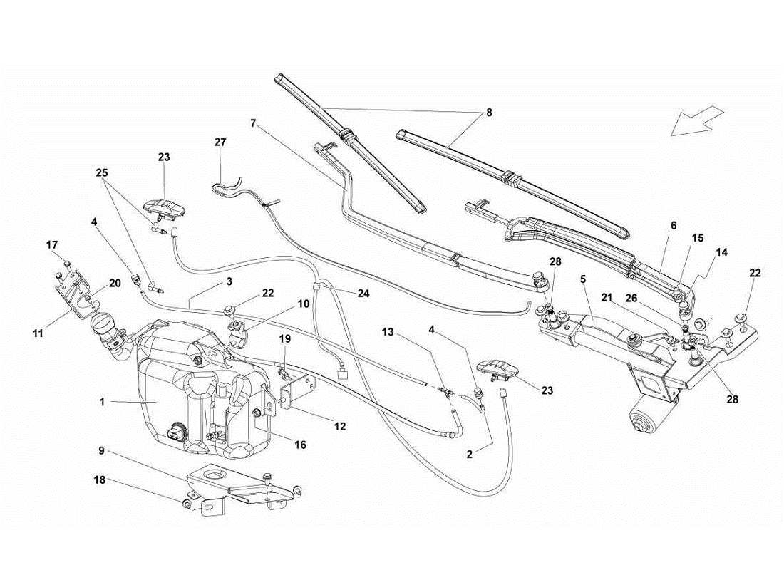 lamborghini gallardo lp560-4s update schema delle parti tergicristallo