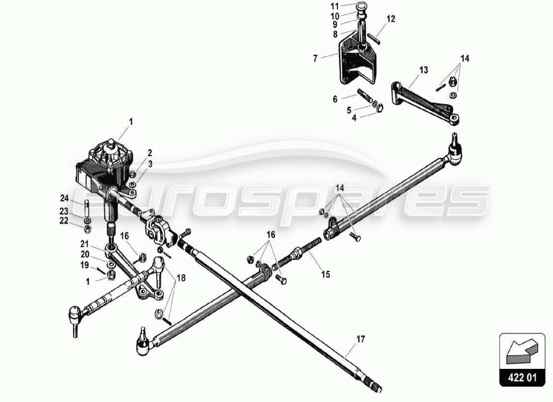 lamborghini 350 gt schema delle parti servosterzo