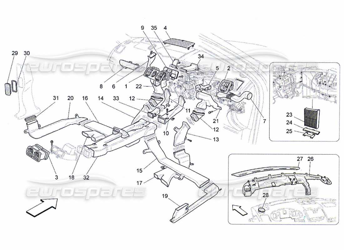 maserati qtp. (2010) 4.7 unità a c: diagramma della parte di diffusione