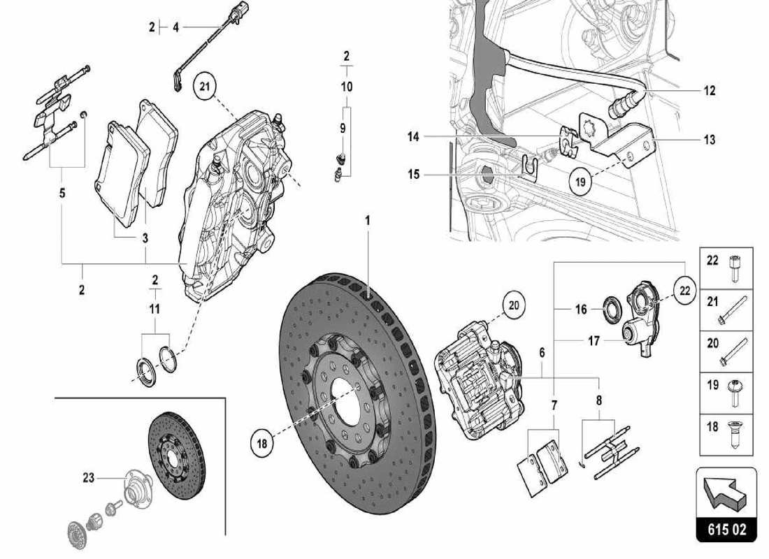 lamborghini centenario spider disco rotto diagramma delle parti