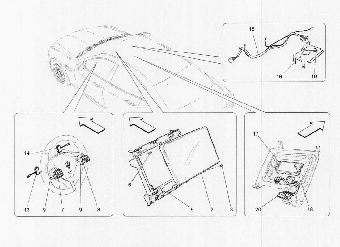 maserati qtp. v6 3.0 tds 275bhp 2017 diagramma delle parti del sistema it