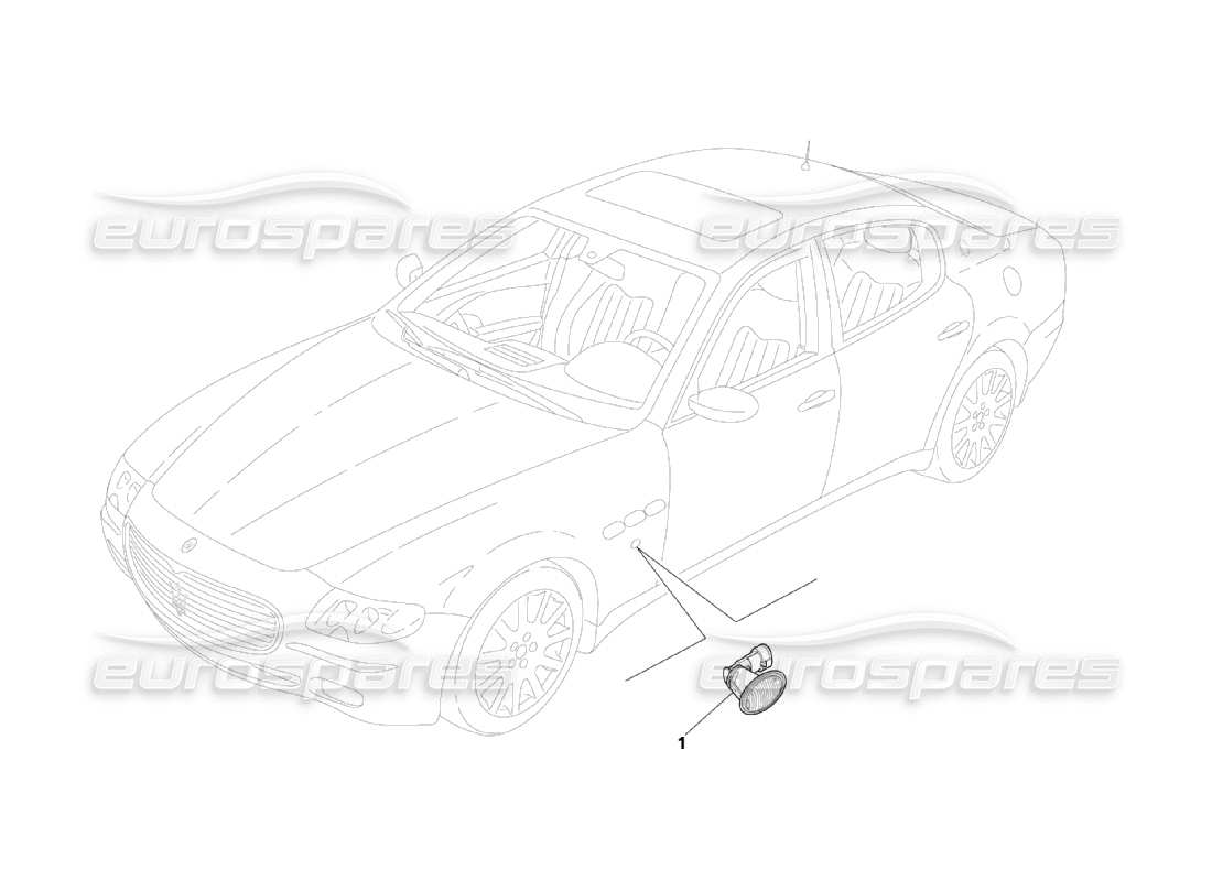maserati qtp. (2003) 4.2 diagramma delle parti delle luci laterali