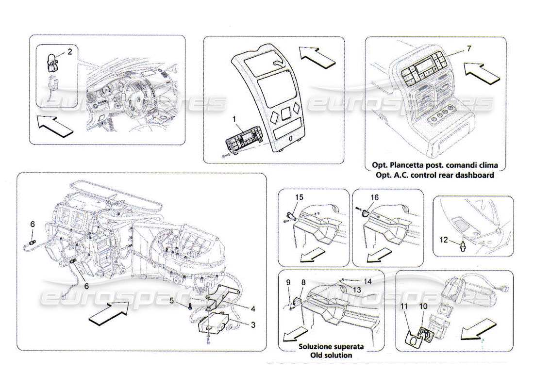 maserati qtp. (2010) 4.2 unità a c: controllo elettronico diagramma delle parti