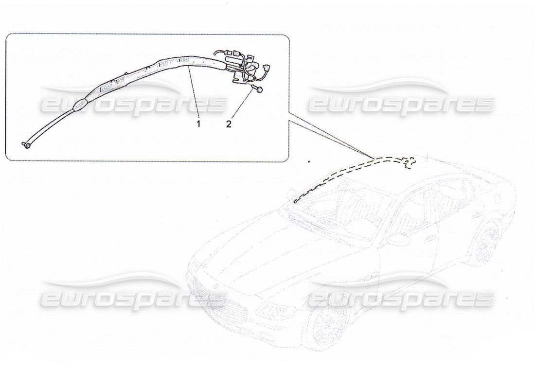 maserati qtp. (2010) 4.2 sistema sacchetto per finestra diagramma delle parti