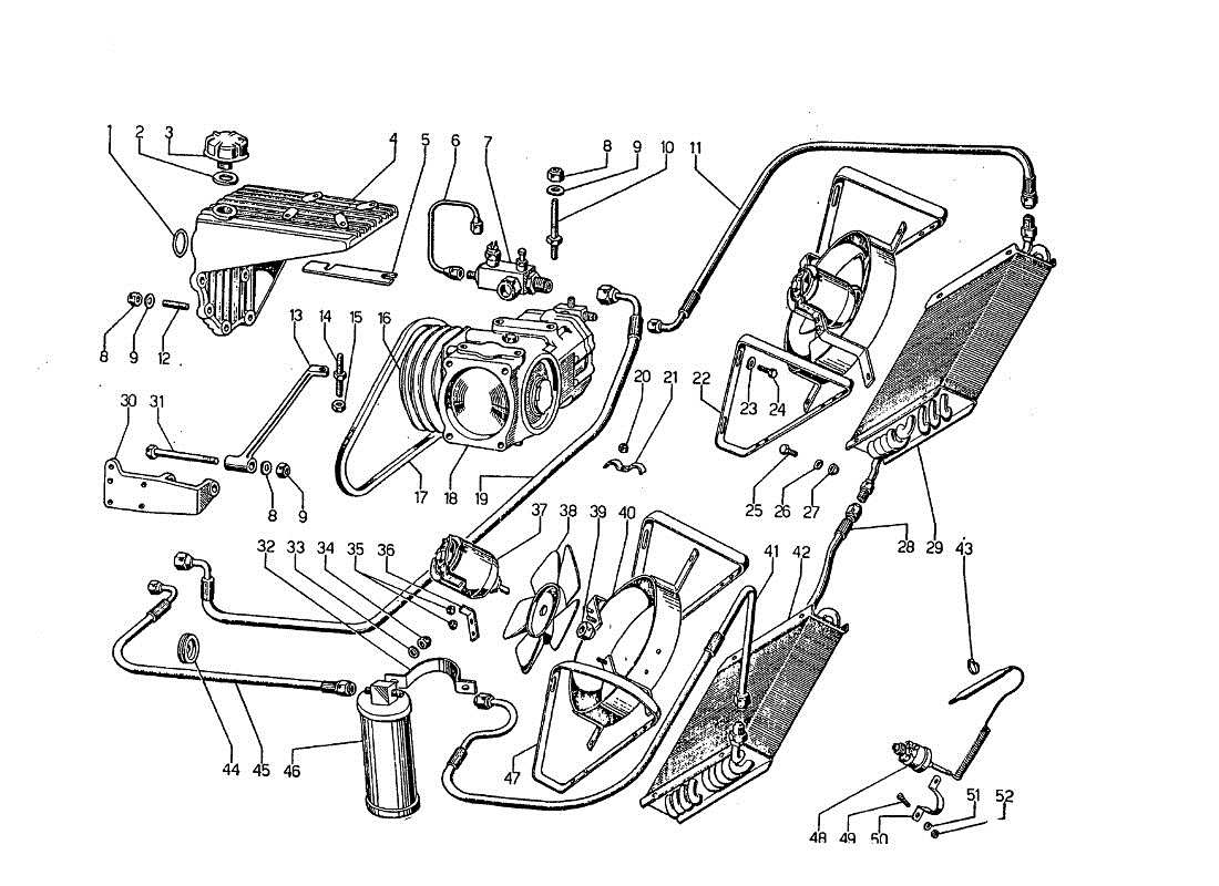 lamborghini jarama condizionatore (opzionale) diagramma delle parti