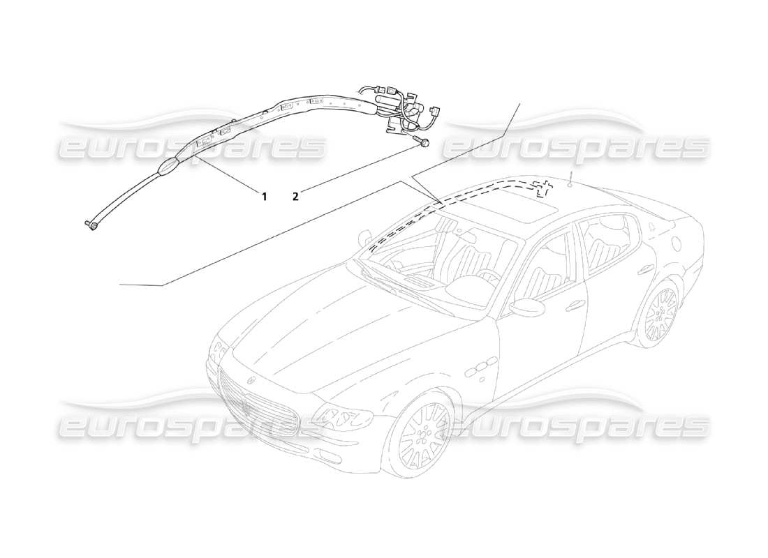 maserati qtp. (2003) 4.2 sistema window-bag diagramma delle parti