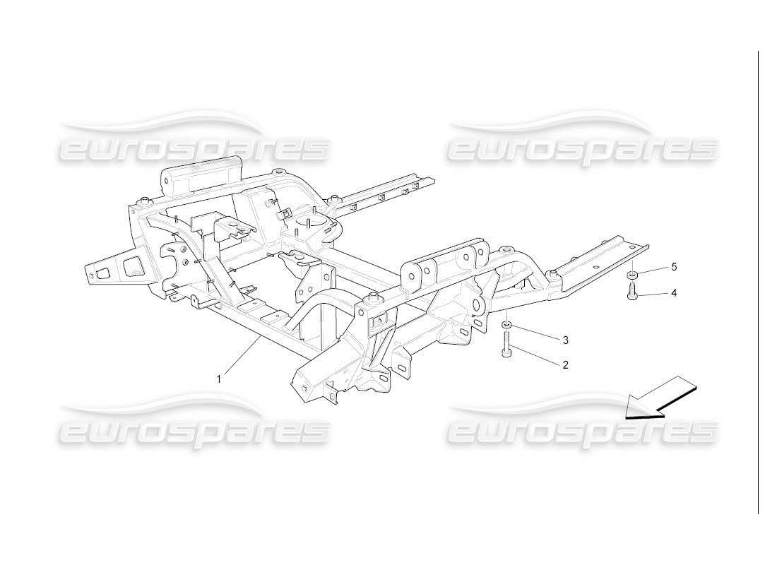 maserati qtp. (2007) 4.2 auto schema delle parti del sottotelaio anteriore