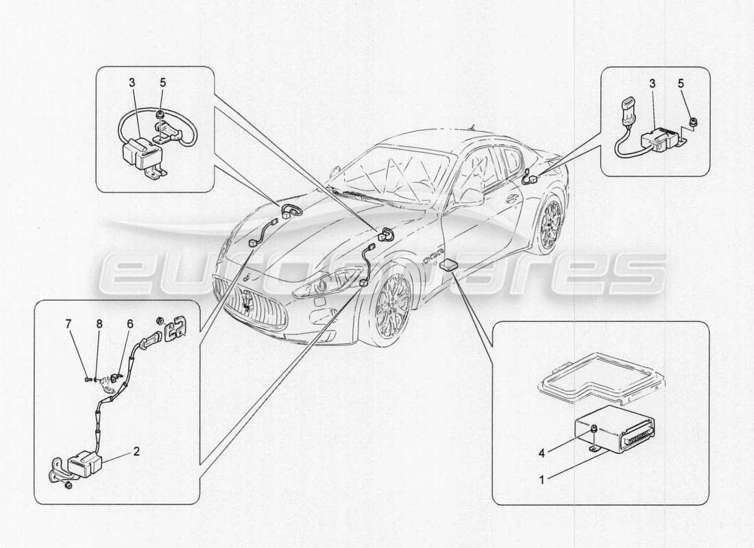 maserati granturismo special edition controllo elettronico (sospensione) diagramma delle parti