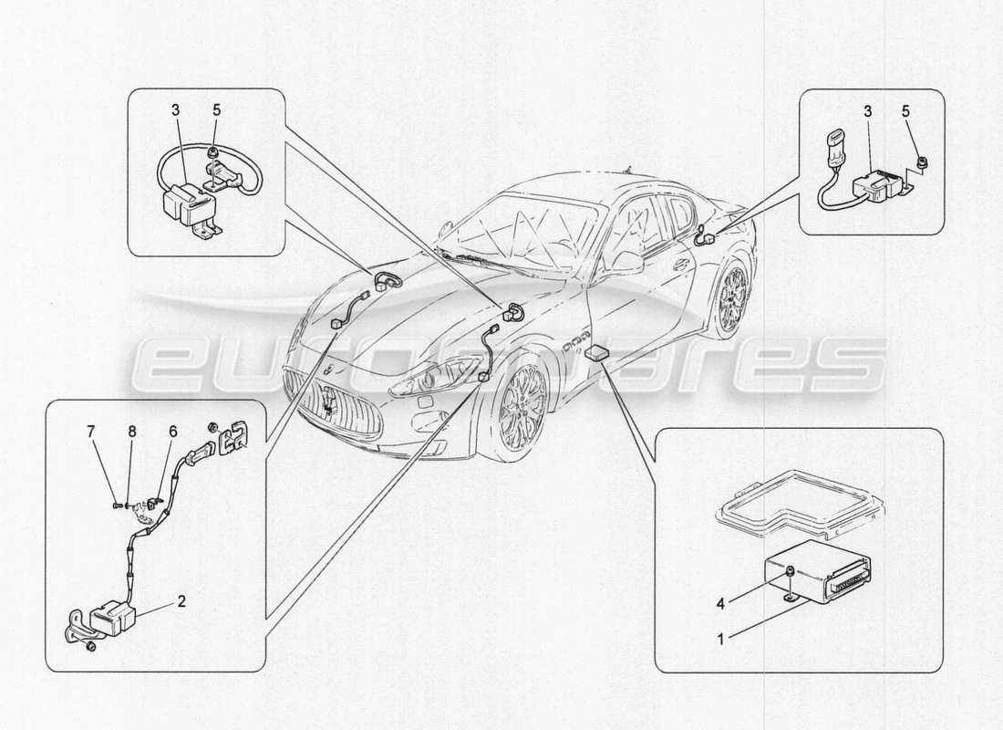 maserati granturismo special edition diagramma delle parti del controllo elettronico (sospensione).