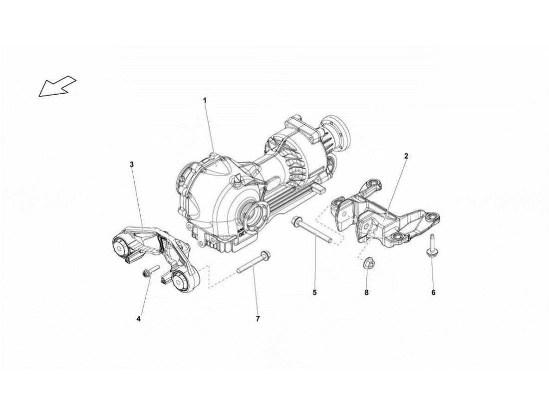 lamborghini gallardo lp560-4s update schema delle parti del gruppo differenziale anteriore