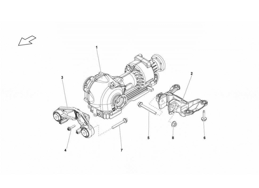 lamborghini gallardo lp560-4s update schema delle parti del gruppo differenziale anteriore