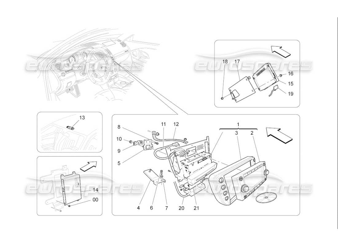 maserati qtp. (2009) 4.7 auto diagramma delle parti del sistema it