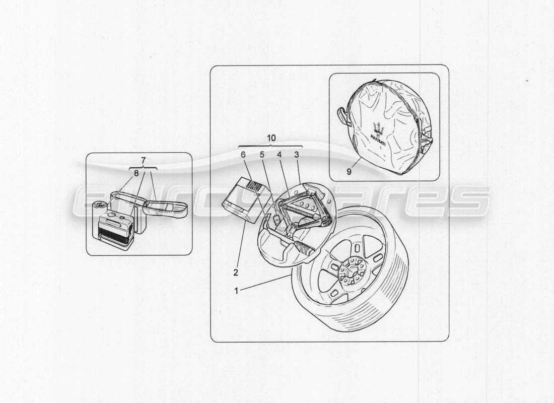 maserati granturismo special edition accessori forniti diagramma delle parti