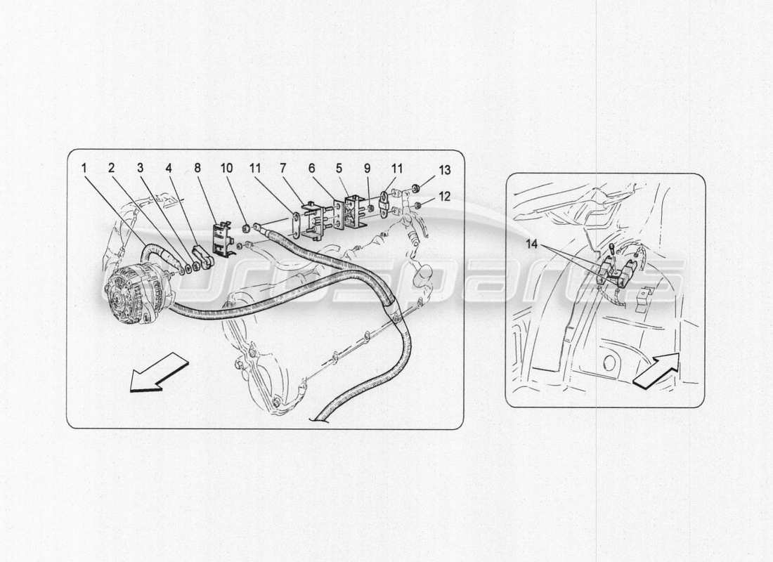 maserati granturismo special edition schema delle parti del cablaggio principale