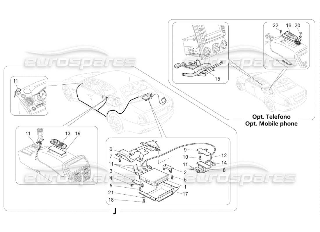 maserati qtp. (2008) 4.2 auto sistema informatico diagramma delle parti
