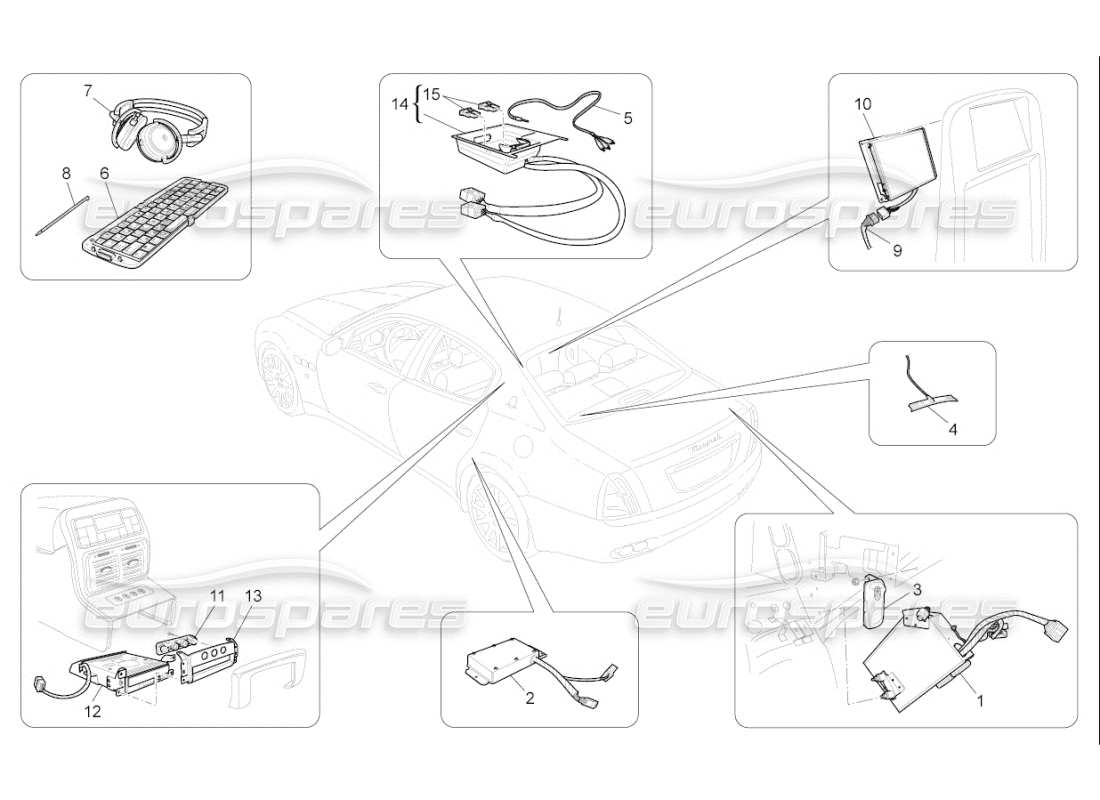maserati qtp. (2008) 4.2 auto diagramma delle parti del sistema it