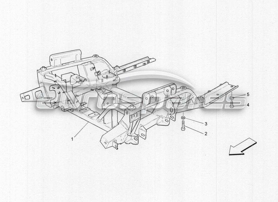 maserati grancabrio mc centenario schema delle parti del telaio anteriore