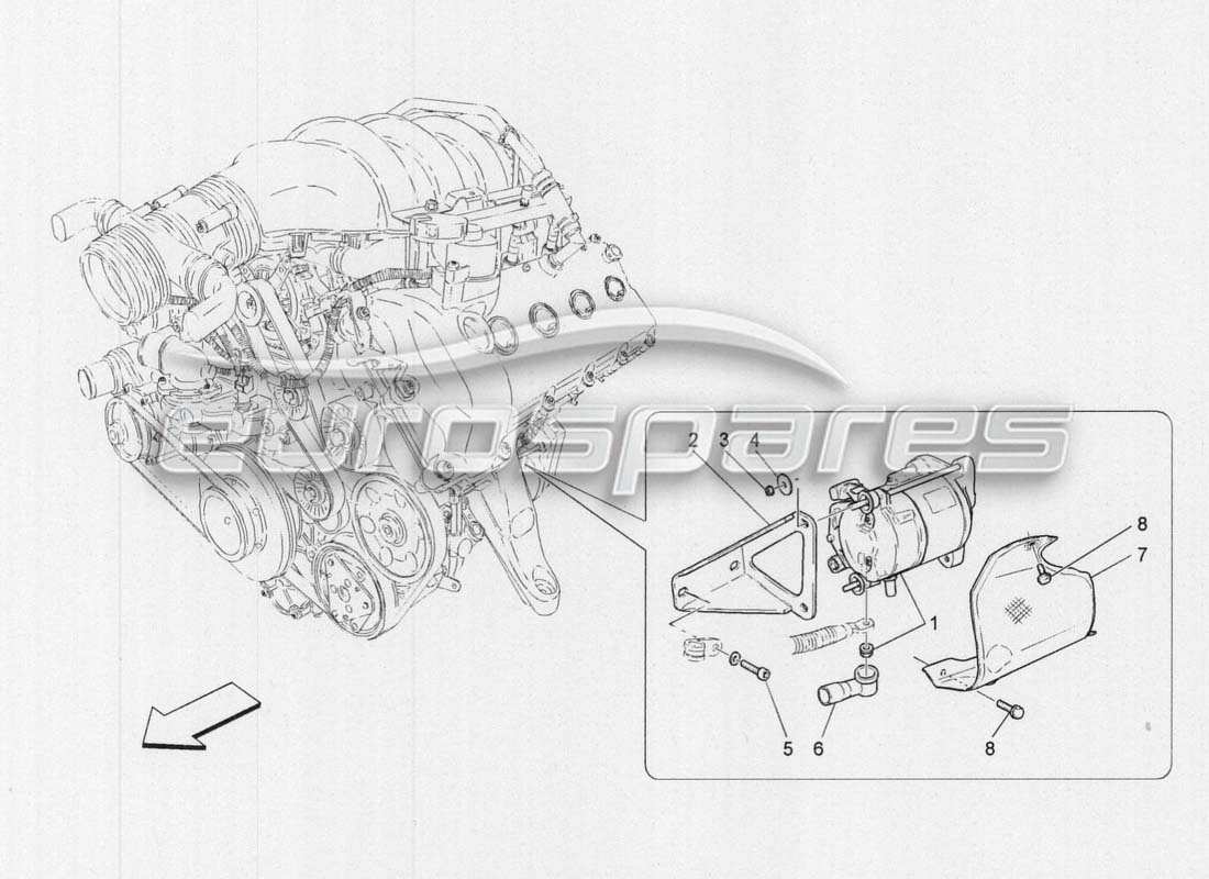 maserati grancabrio mc centenario gestione elettronica - schema della parte iniziale