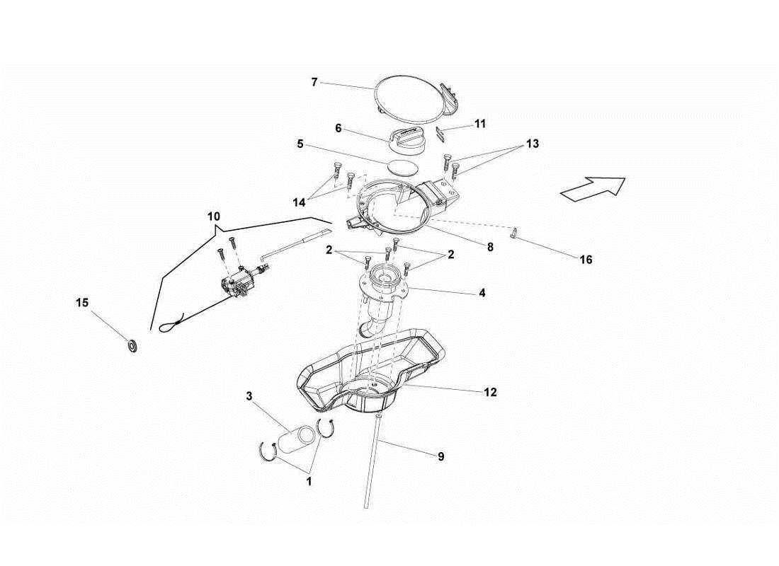 lamborghini gallardo lp560-4s update tappo del serbatoio diagramma delle parti
