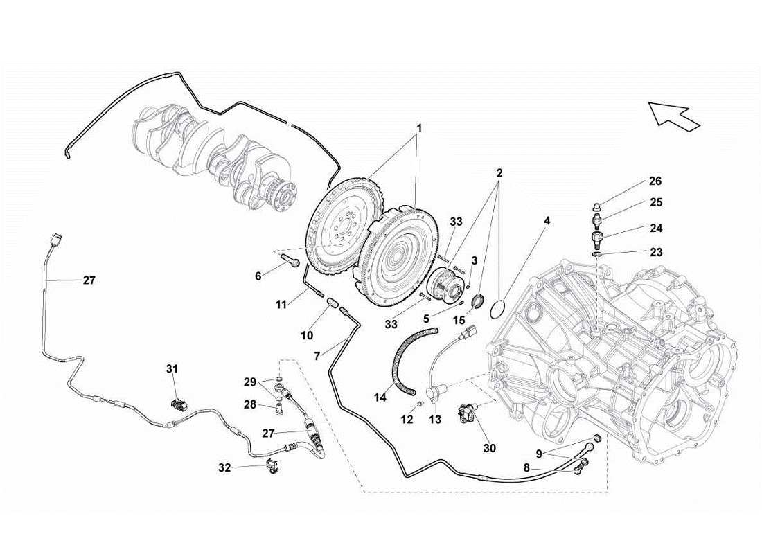 lamborghini gallardo lp560-4s update schema delle parti della frizione (manuale).