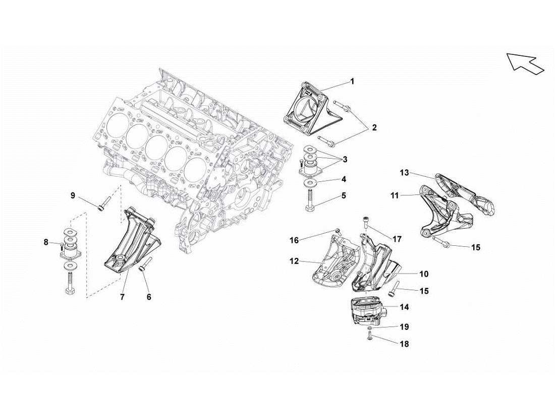 lamborghini gallardo lp570-4s perform parti di sicurezza per il motore diagramma delle parti
