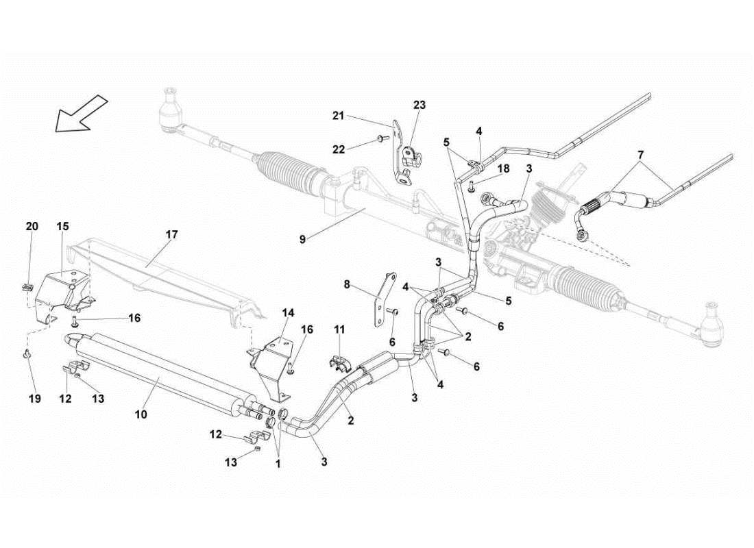 lamborghini gallardo sts ii sc raffreddatore dell'olio diagramma delle parti