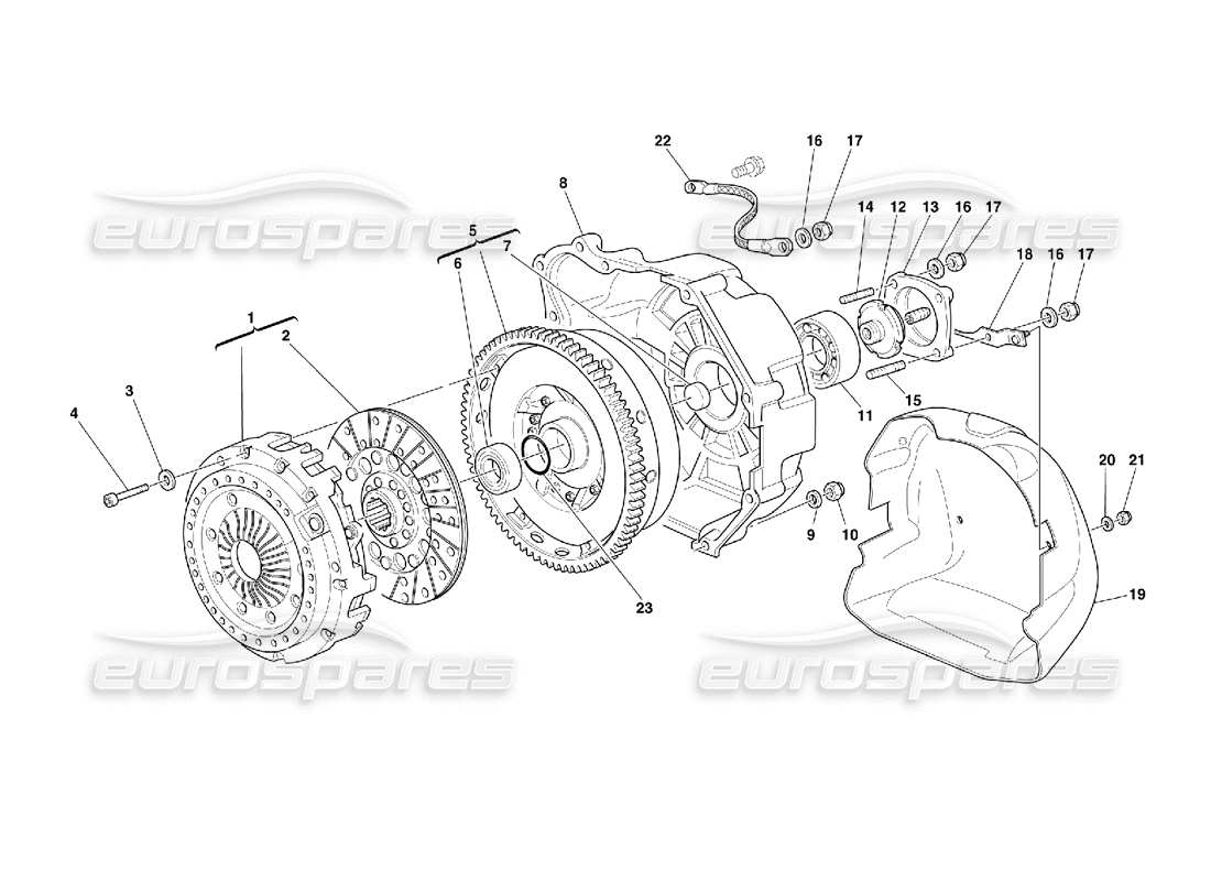 ferrari 355 (5.2 motronic) frizione diagramma delle parti