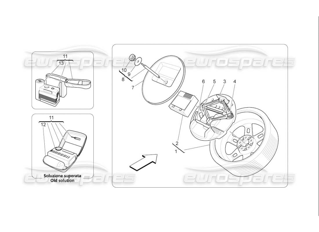 maserati qtp. (2007) 4.2 f1 accessori forniti diagramma delle parti