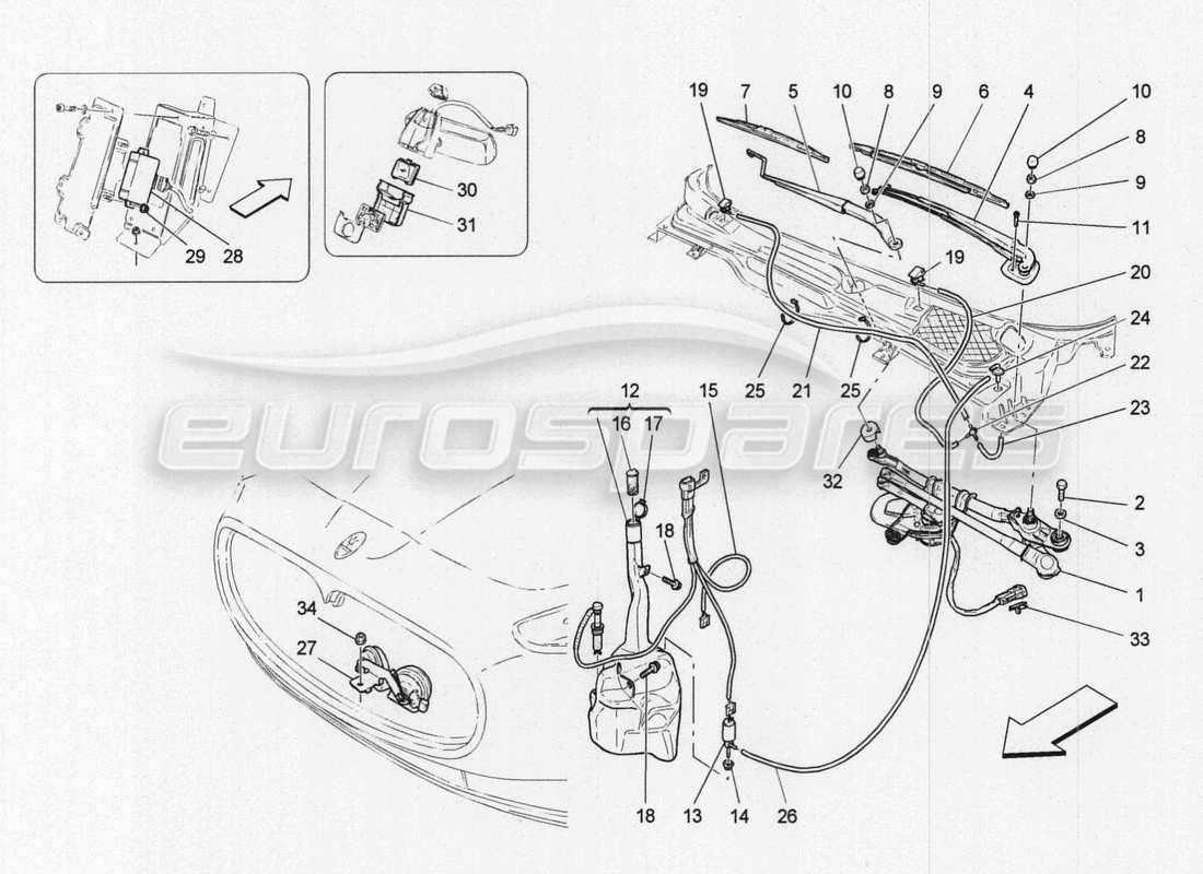 maserati granturismo special edition diagramma delle parti dei dispositivi esterni del veicolo