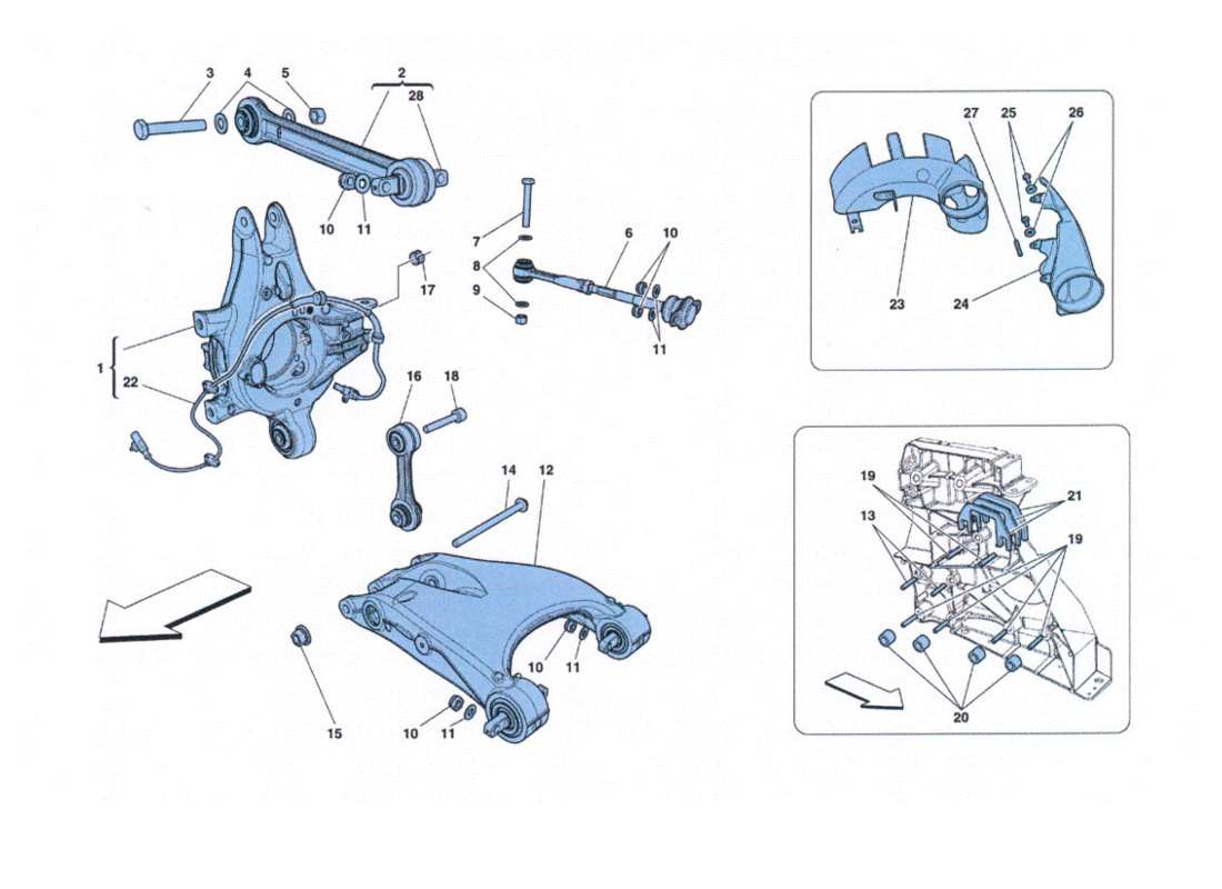 ferrari 458 challenge diagramma delle parti livellate