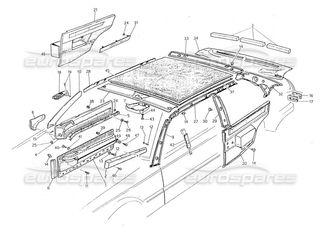 maserati 228 diagramma delle parti della stazione di finitura