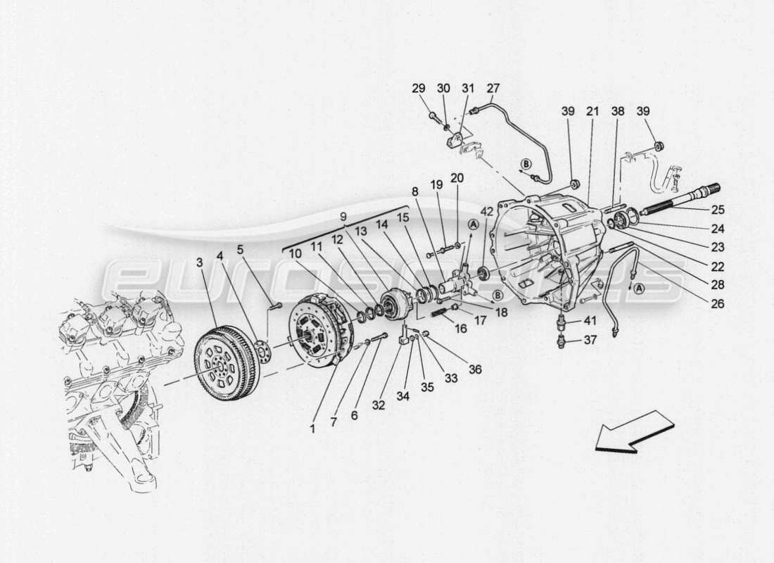 maserati granturismo special edition friction discs and housing for gearbox part diagram
