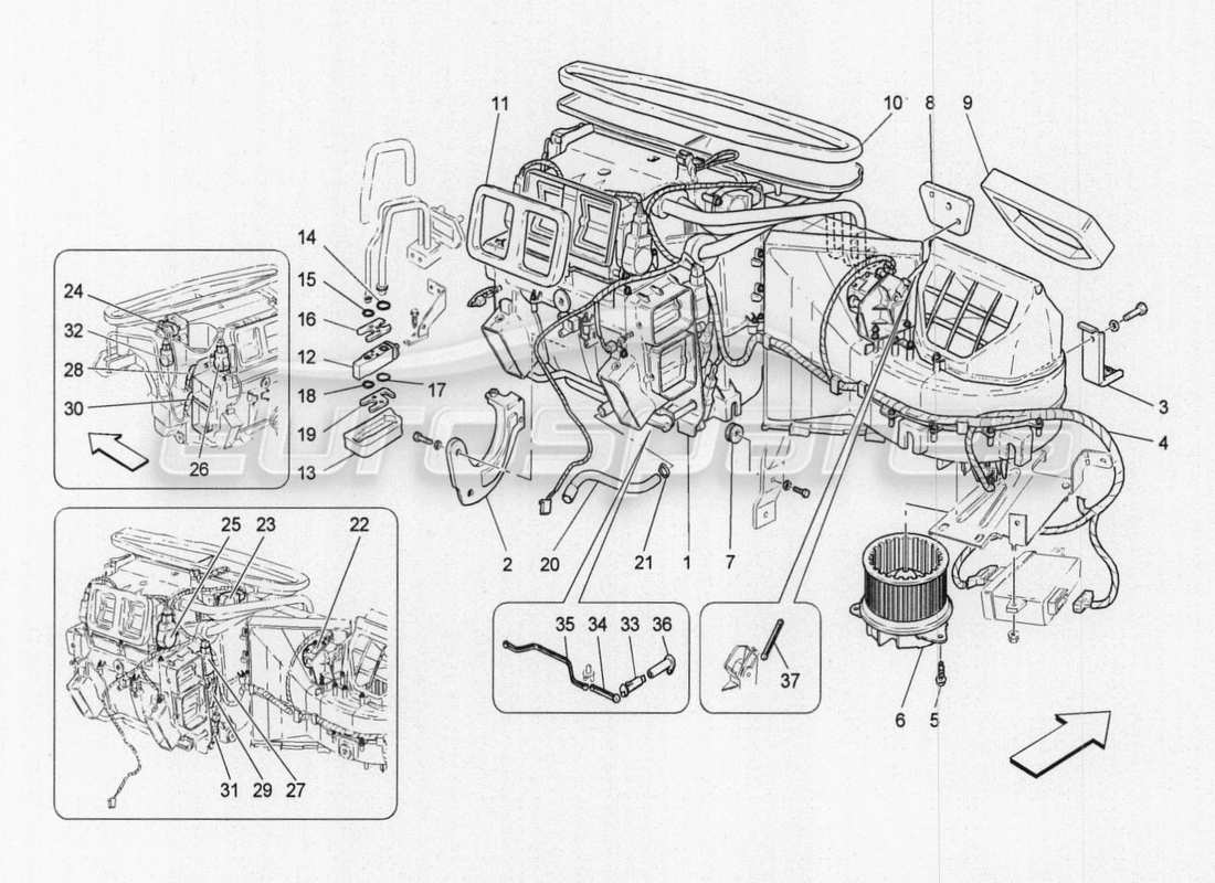 maserati granturismo special edition diagramma delle parti dei dispositivi del dashboard