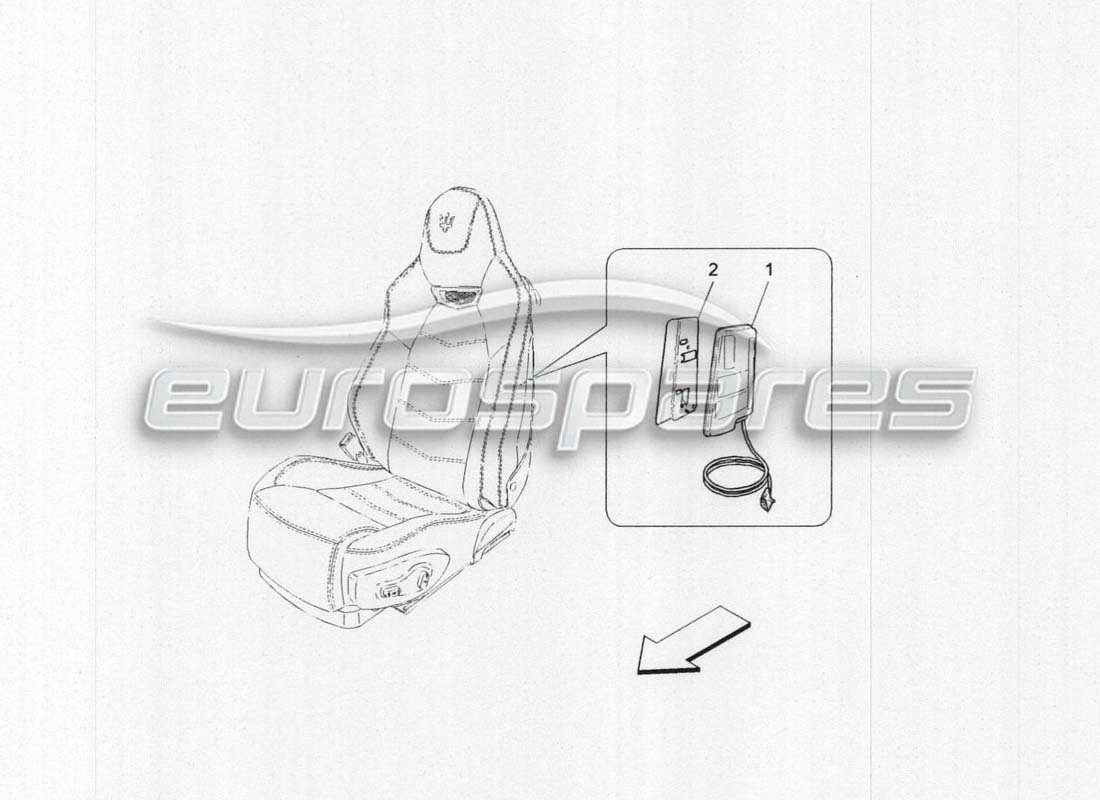 maserati grancabrio mc centenario diagramma delle parti del sistema borsa laterale anteriore